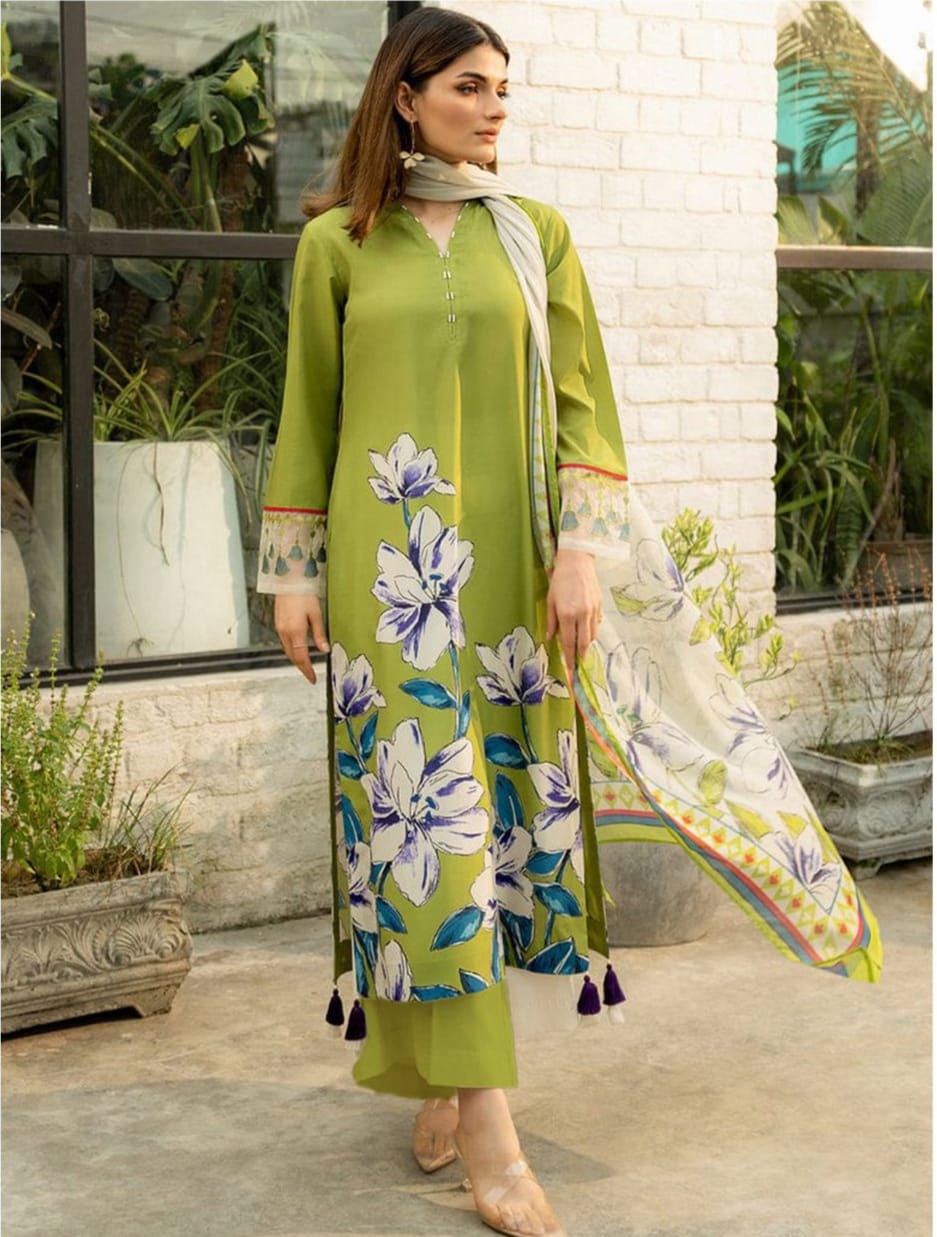 LULUSAR Printed Lawn 3pc (Unstitched)