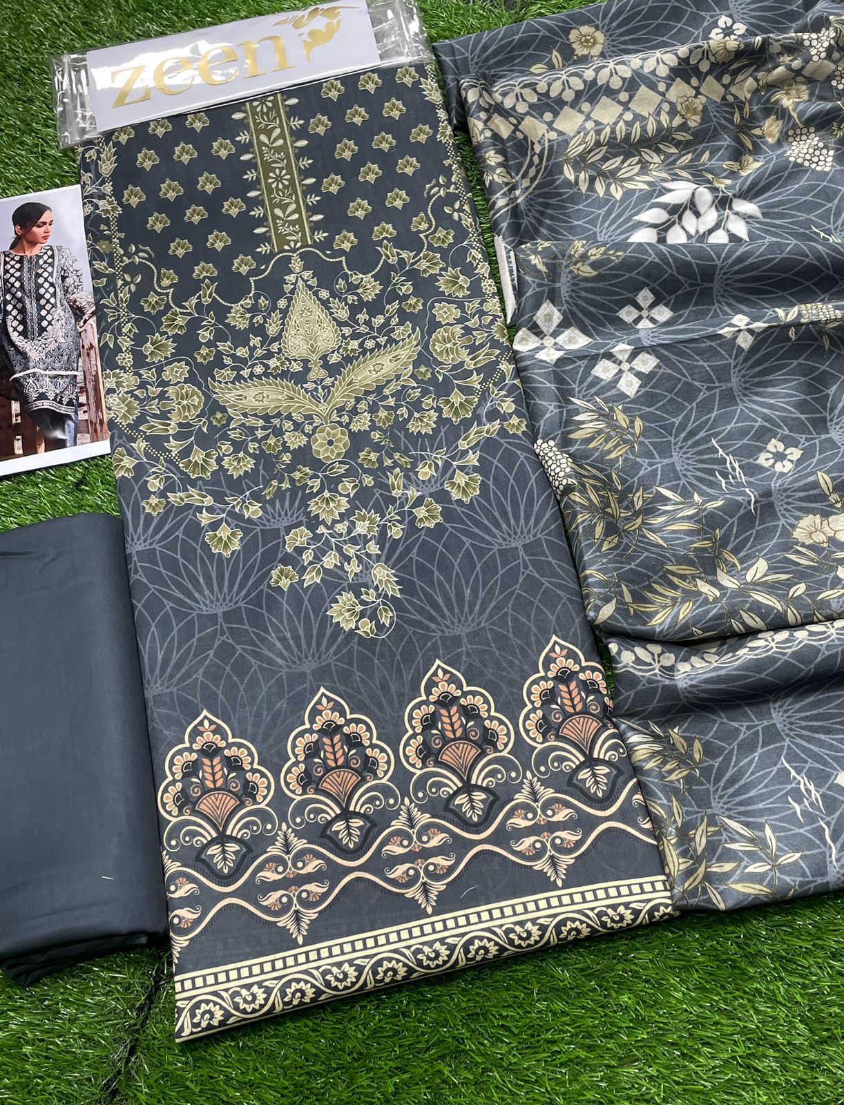 ZEEN Printed Lawn 3pc (Unstitched)