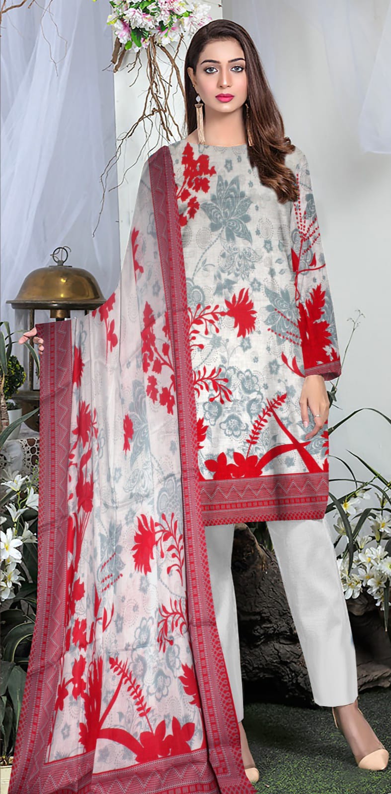 LIMELIGHT Printed Lawn 3pc (Unstitched)