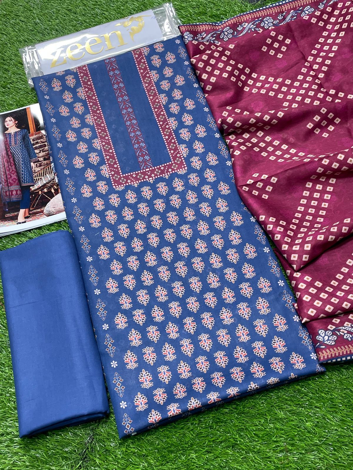 ZEEN Printed Lawn 3pc (Unstitched)