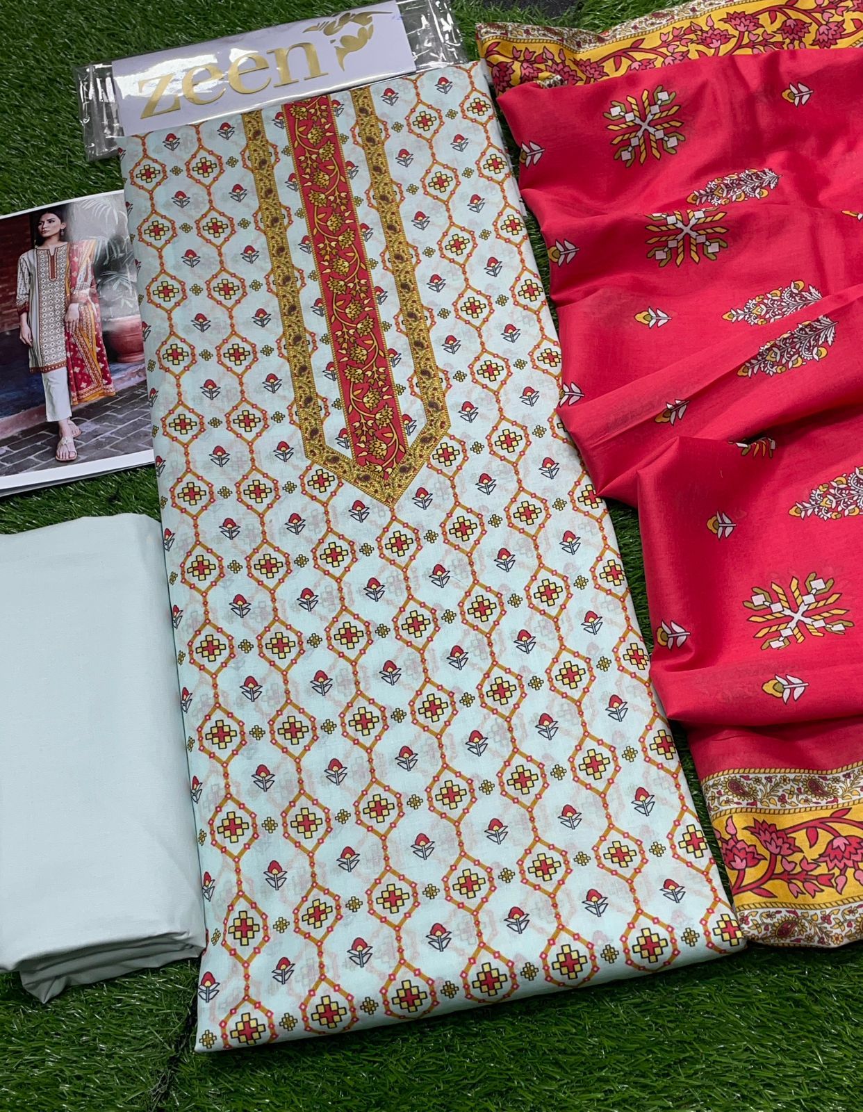 ZEEN Printed Lawn 3pc (Unstitched)