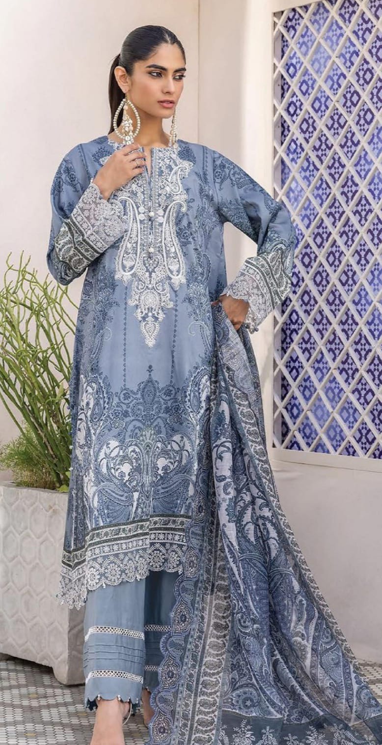 ASIFA NABEEL Printed Lawn 3pc (Unstitched)