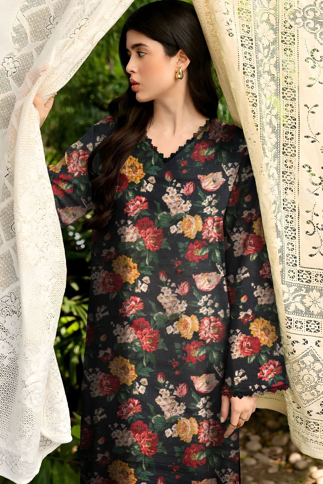 Baroque printed Lawn 3pc (Unstitched)